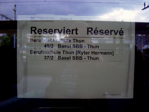 Reservierung